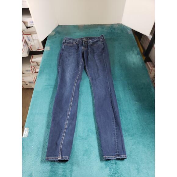 Lucky Brand Jeans Size 2 Womens Blue Stretch Pant Denim Mid Rise Charlie Skinny - Picture 1 of 13
